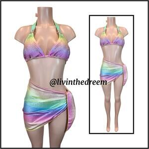 MODA MINX RAINBOW LUMIERE MINI SPARKLE SARONG